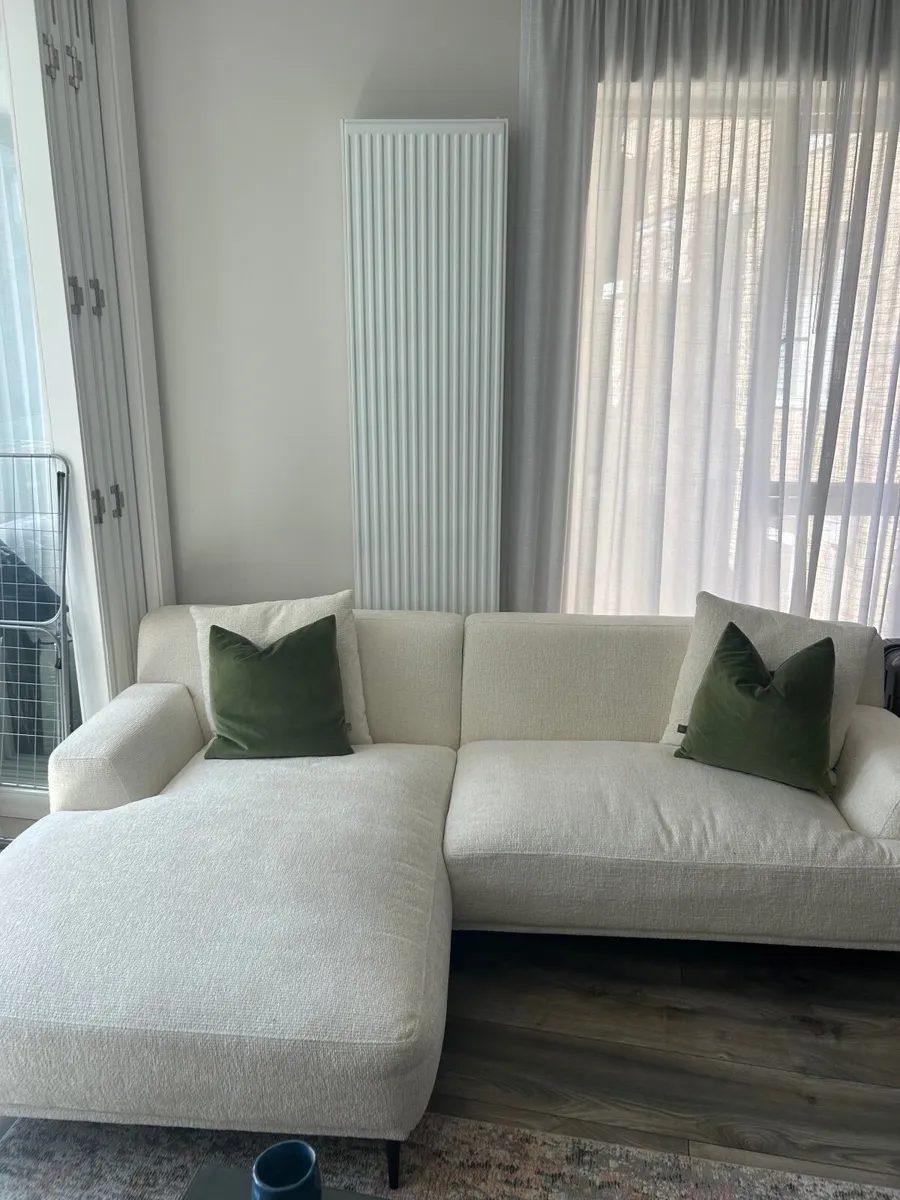 LUNA Cream Fabric Corner Sofa from EZ Living Inter - Image 1