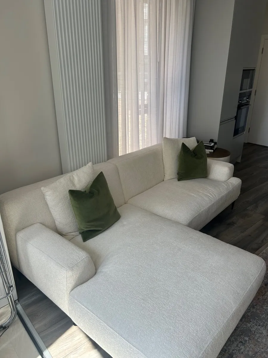 LUNA Cream Fabric Corner Sofa from EZ Living Inter - Image 2