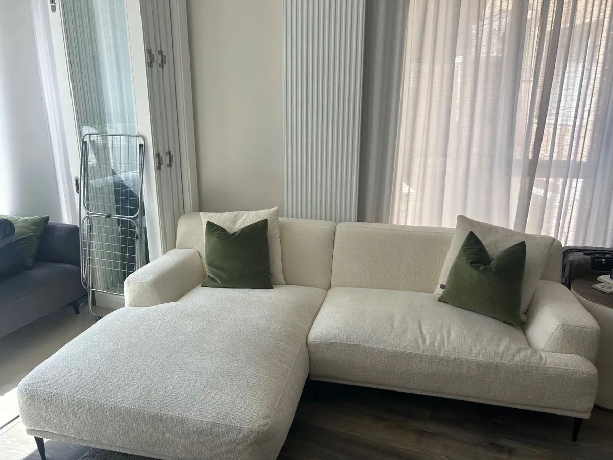 LUNA Cream Fabric Corner Sofa from EZ Living Inter - Image 3