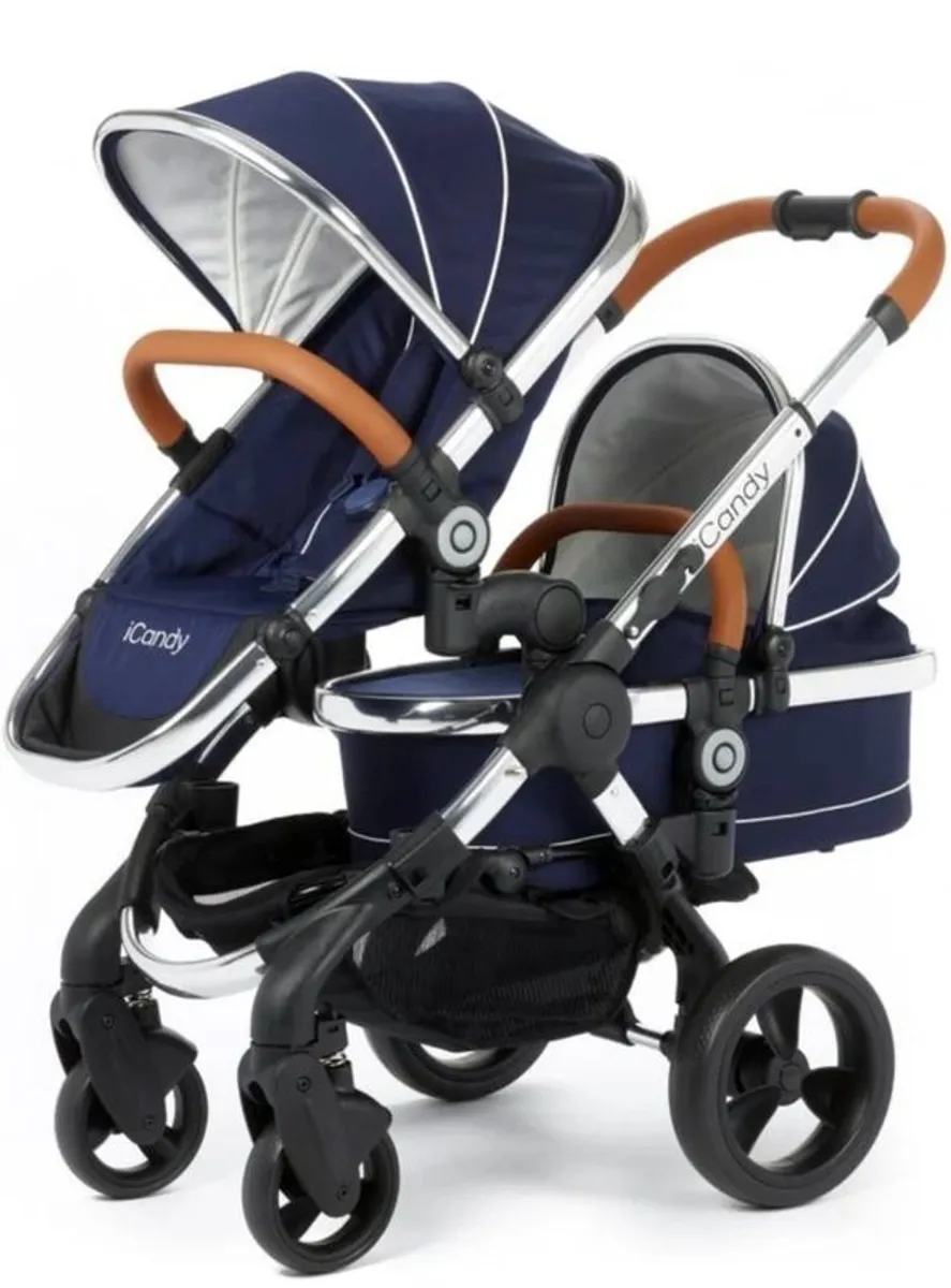 Icandy 4 travel system pushchair, Moses basket, car seat bundle - Image 1