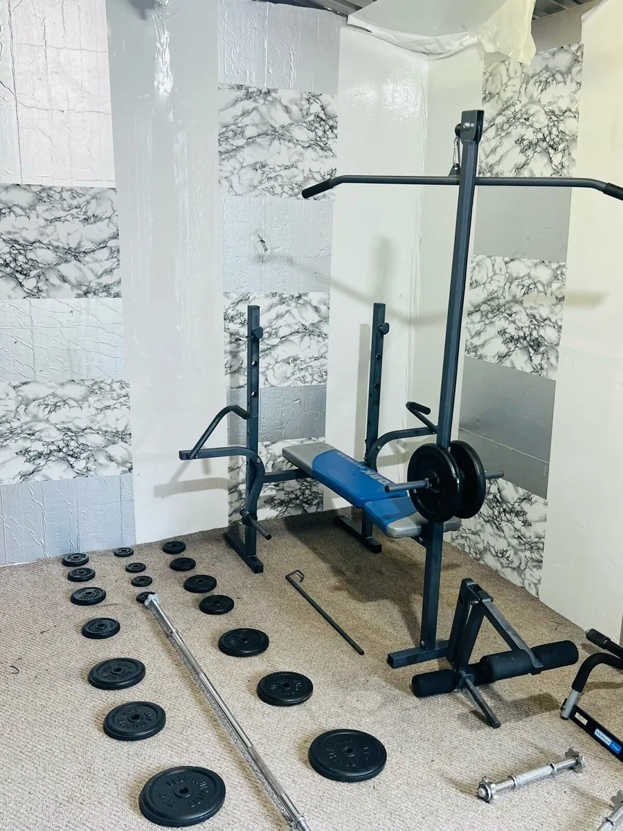 All- in one workout set bench iron weights bars++ - Image 2