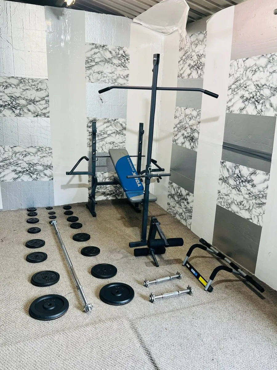 All- in one workout set bench iron weights bars++ - Image 1