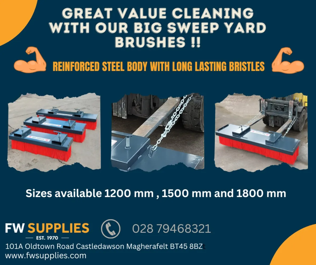 Big Sweep  Forklift Telehandler Yard Sweeper Brush - Image 1