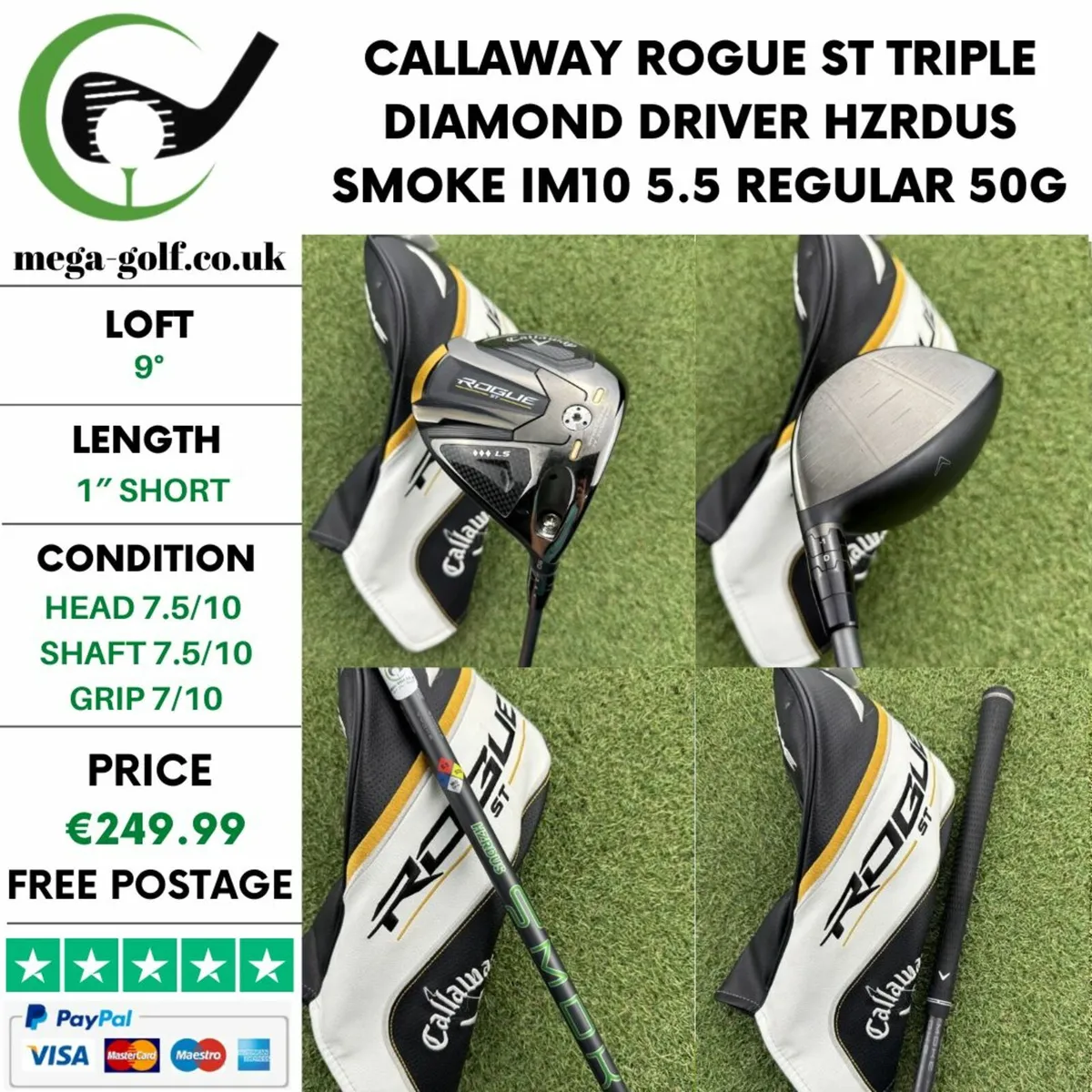 CALLAWAY ROGUE ST TRIPLE DIAMOND DRIVER / 9° - Image 1