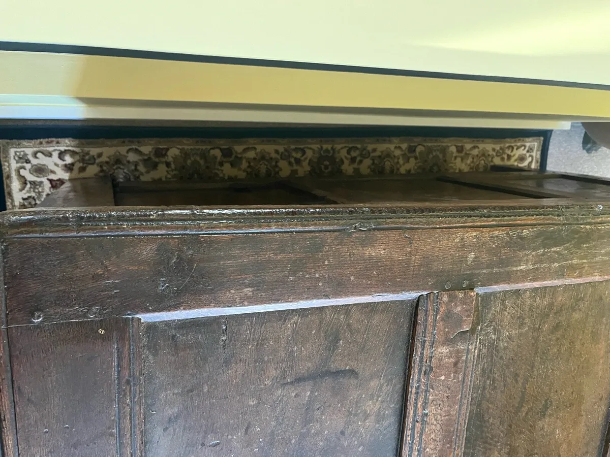 17th Century Oak Jacobean Coffer Chest - Image 4