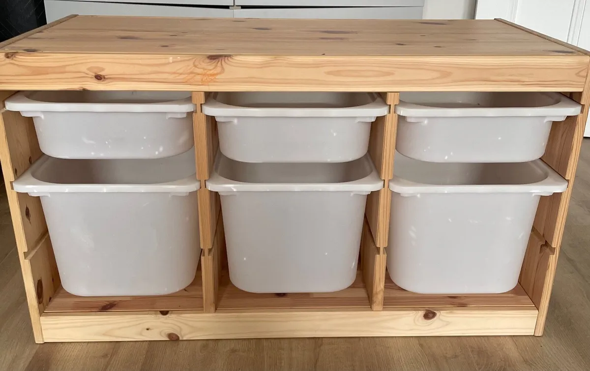 Ikea trofast shelf unit and boxes