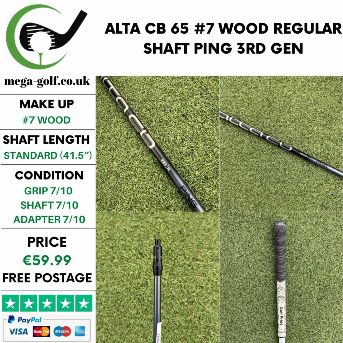 ALTA CB 65 #7 WOOD REGULAR SHAFT / PING 3RD GEN - Image 1