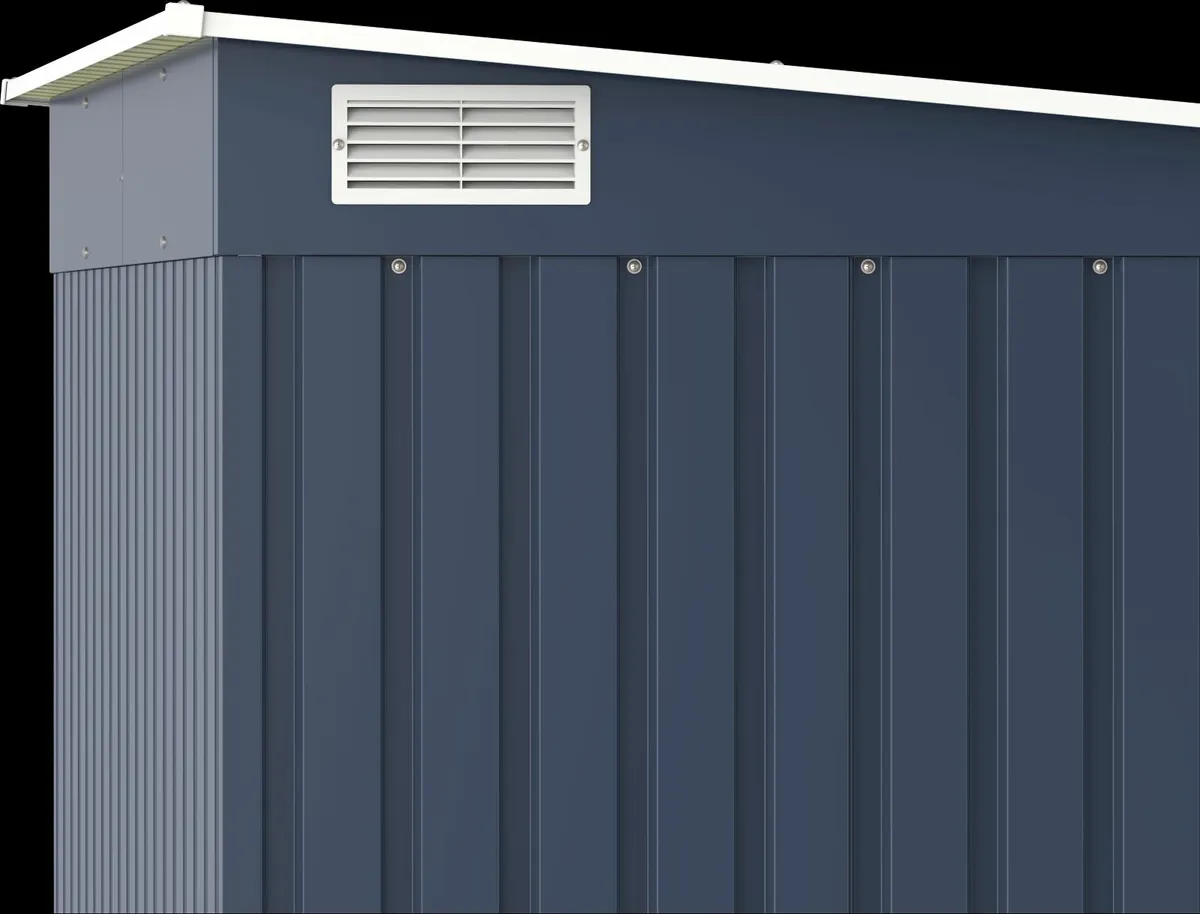 6x6 Steel Grey Bicycle Sheds with Ramps. - Image 4