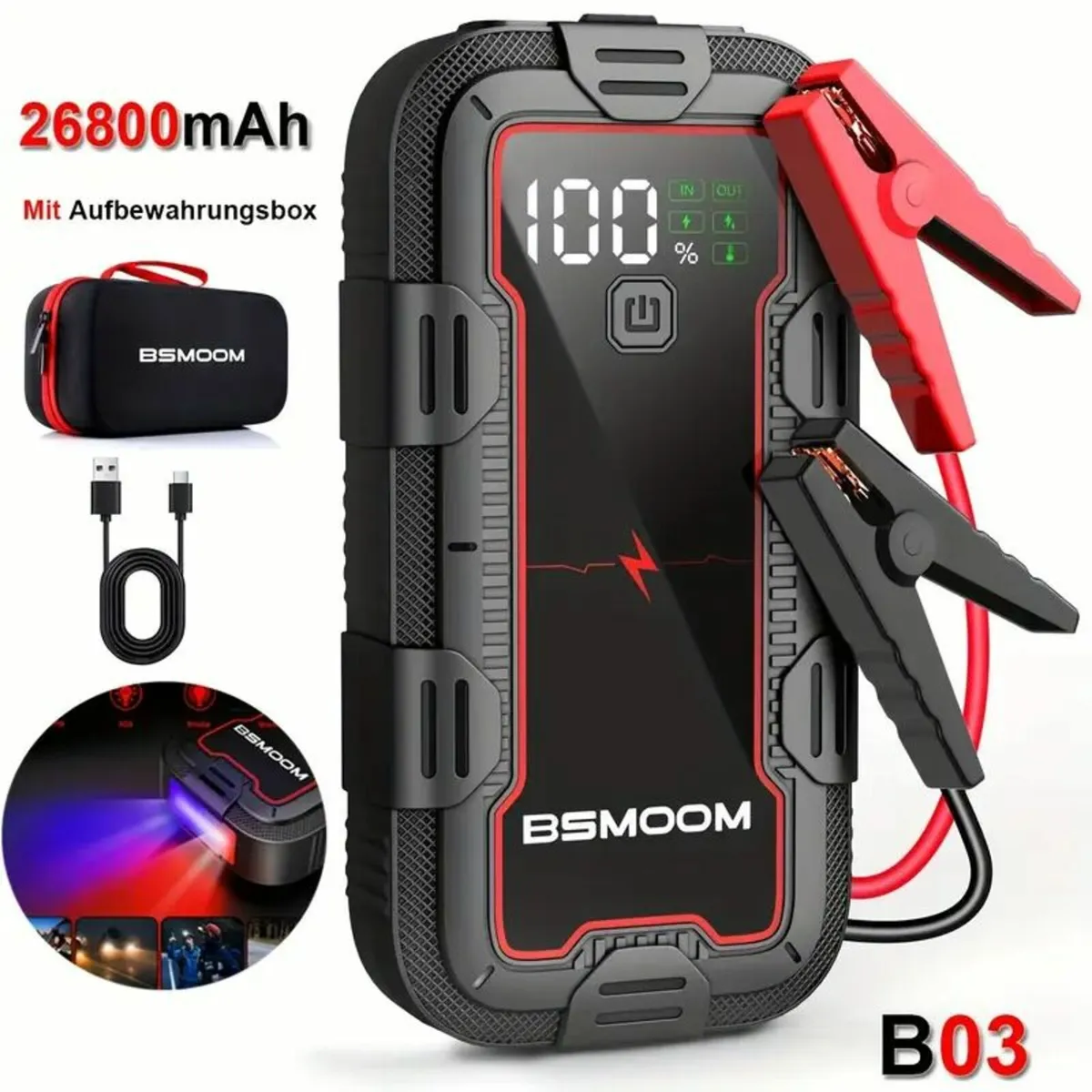 12V Car Jump Starter - Image 1