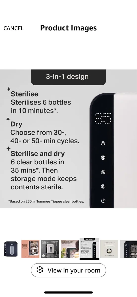 Tommee Tippee Uv Black Steriliser - Image 4