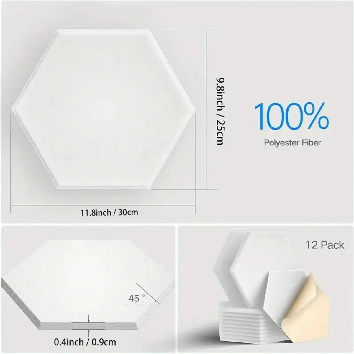 12-Pack Self-Adhesive Acoustic Foam Pannels - Image 3