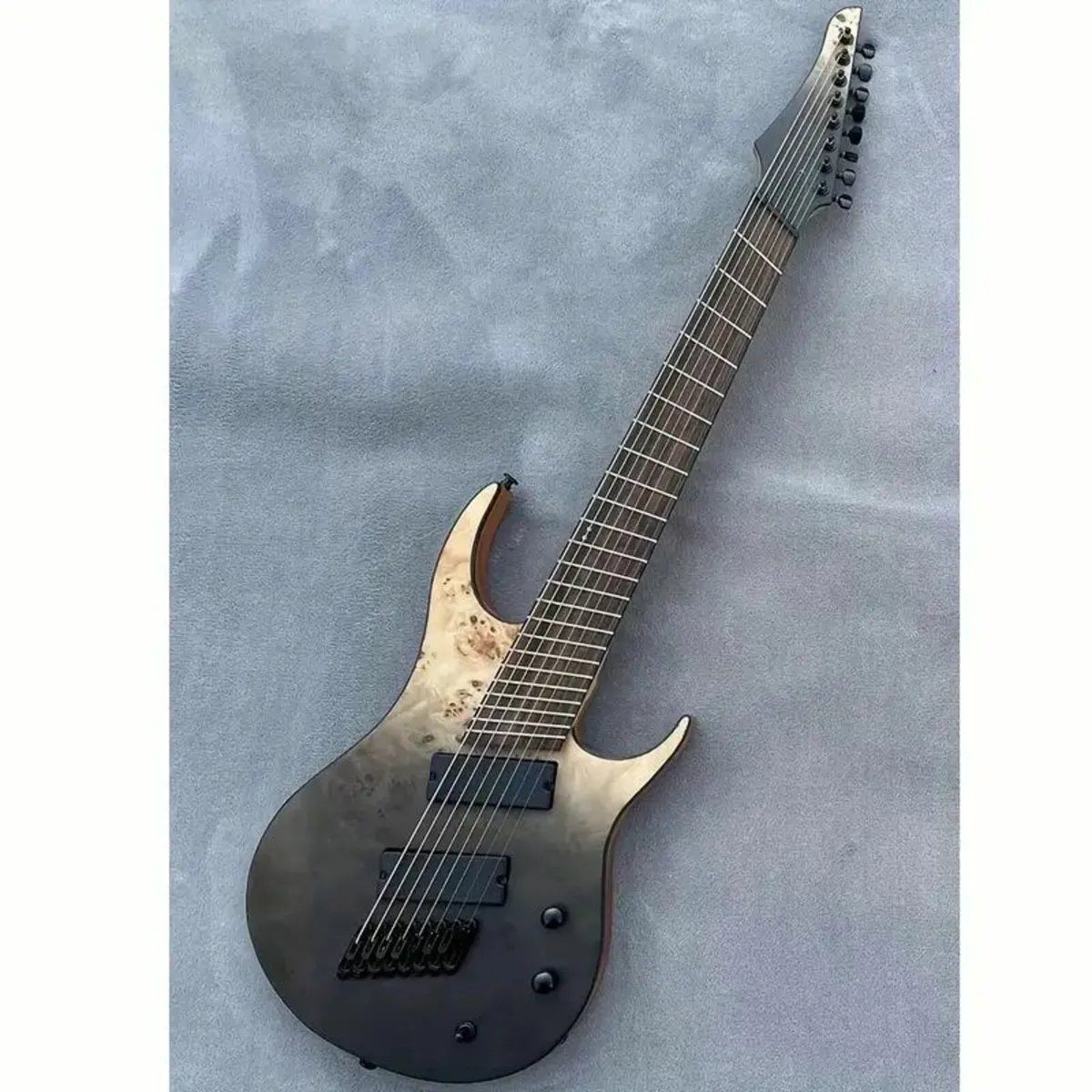Electric Guitar Burl Wood Top Matte Finished - Image 1