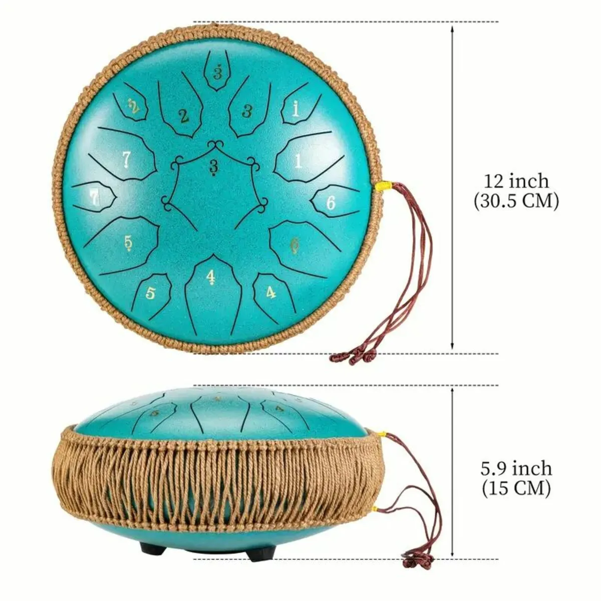 HANPLATE 30.48cm D-Key Steel Tongue Drum - Image 4
