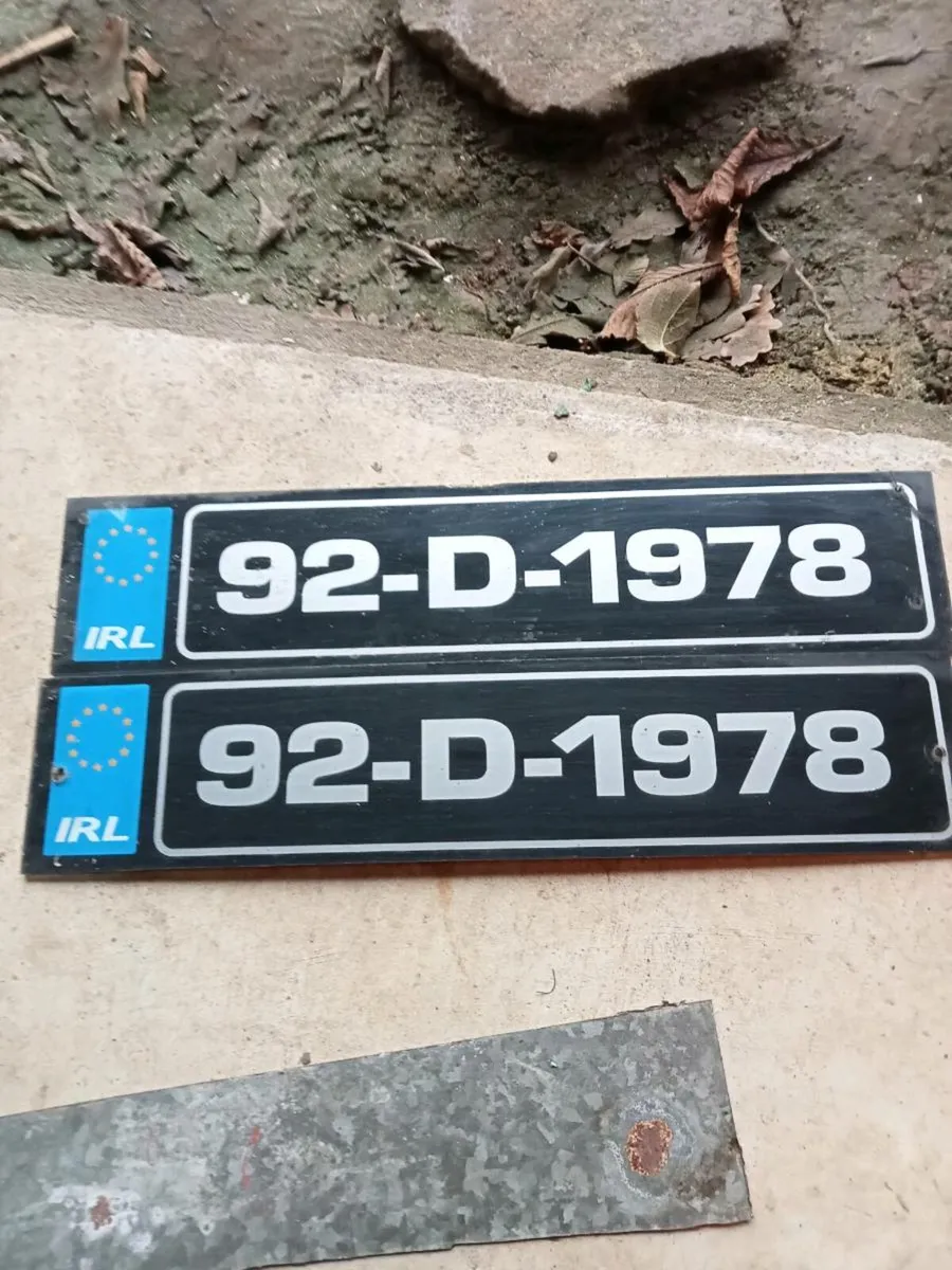Two old number plates - Image 1