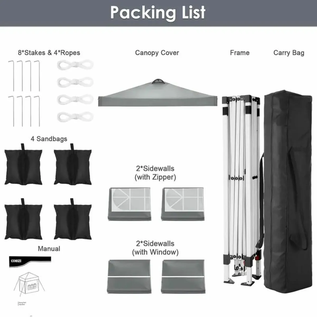 3×3m Pop Up Canopy Outdoor Canopy - Image 2