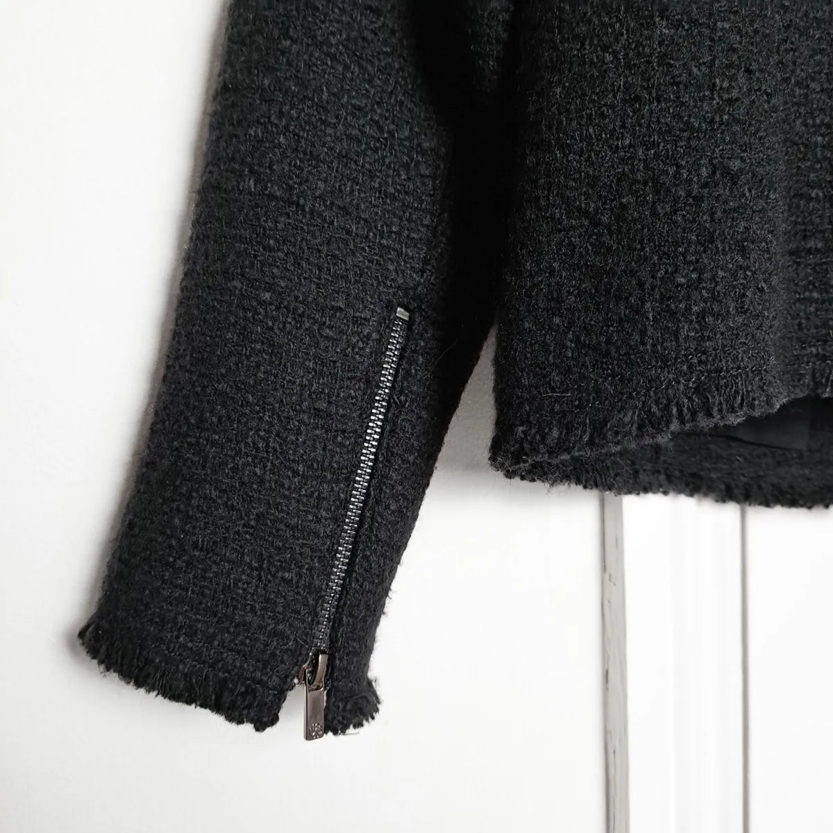 LK Bennett Black Tweed Wool Jacket 14UK/42EU - Image 3