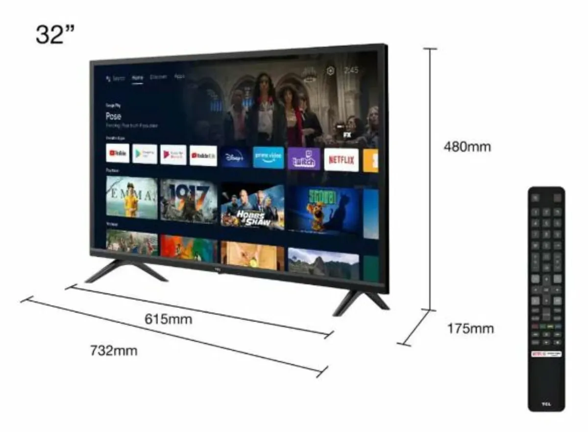 TCL 32" HD Android Smart TV - Image 3