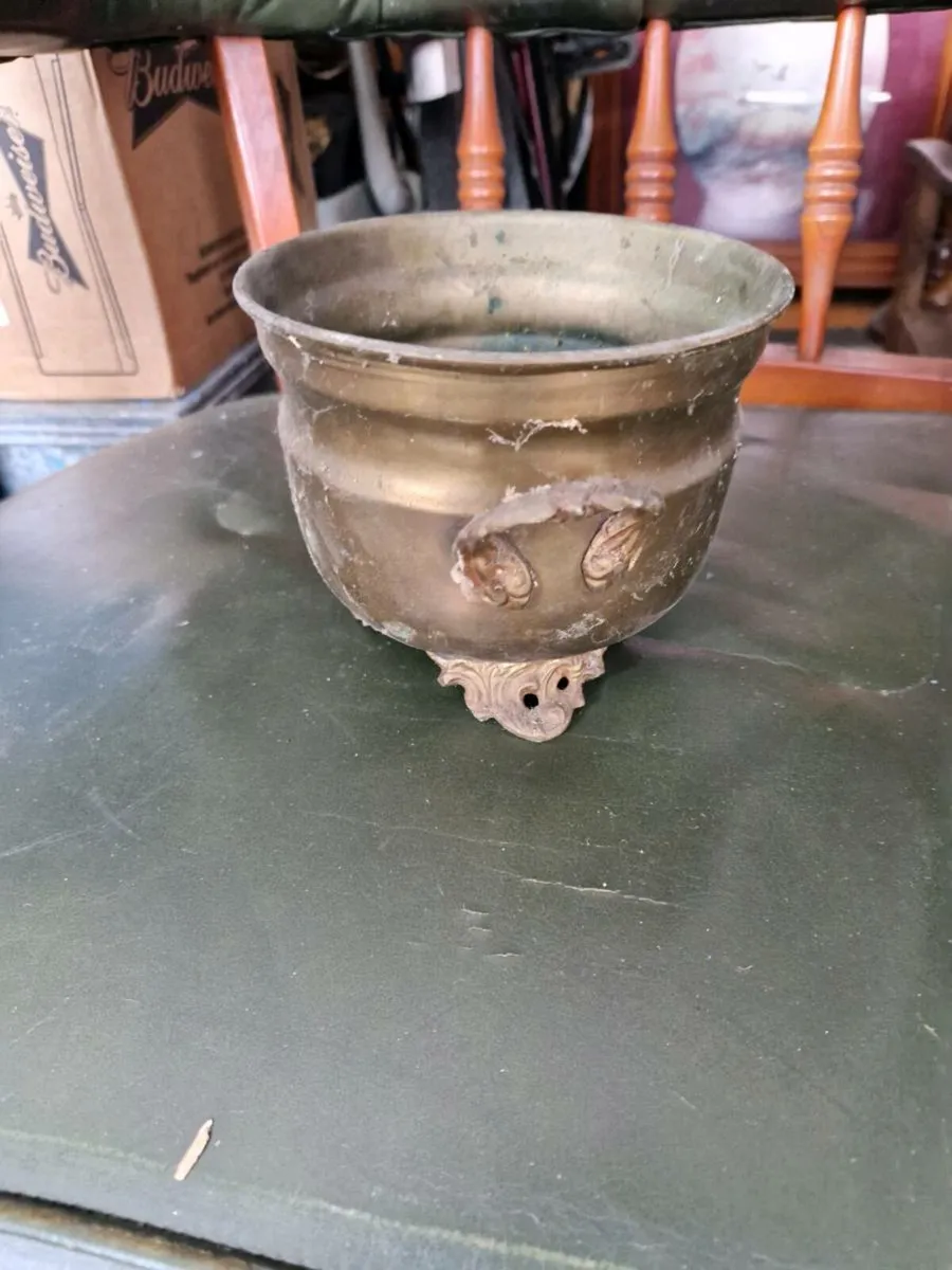 Vintage Brass Pot - Image 4