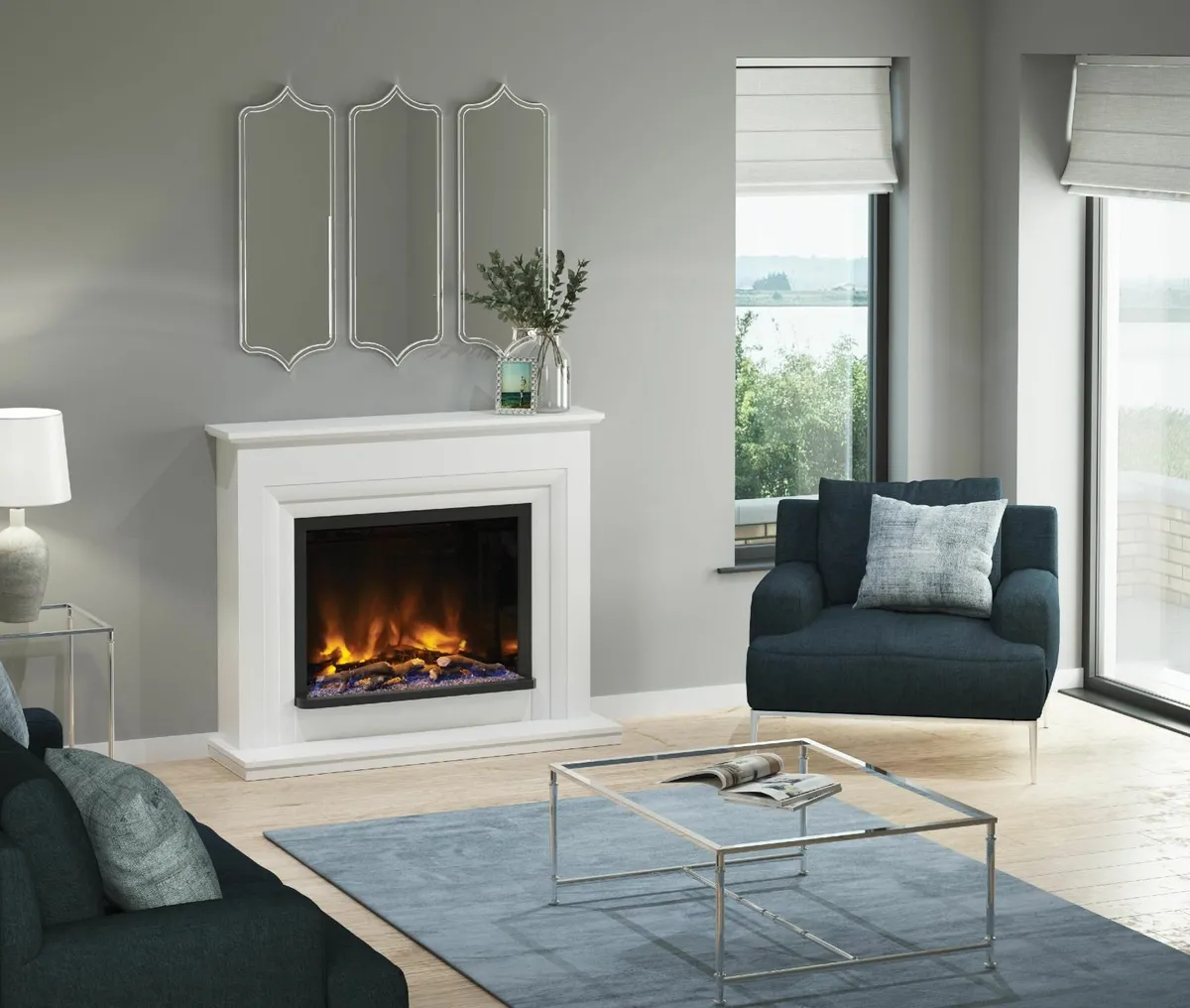 VELINO PRYZM Electric Fireplace suite 52″ - Image 1