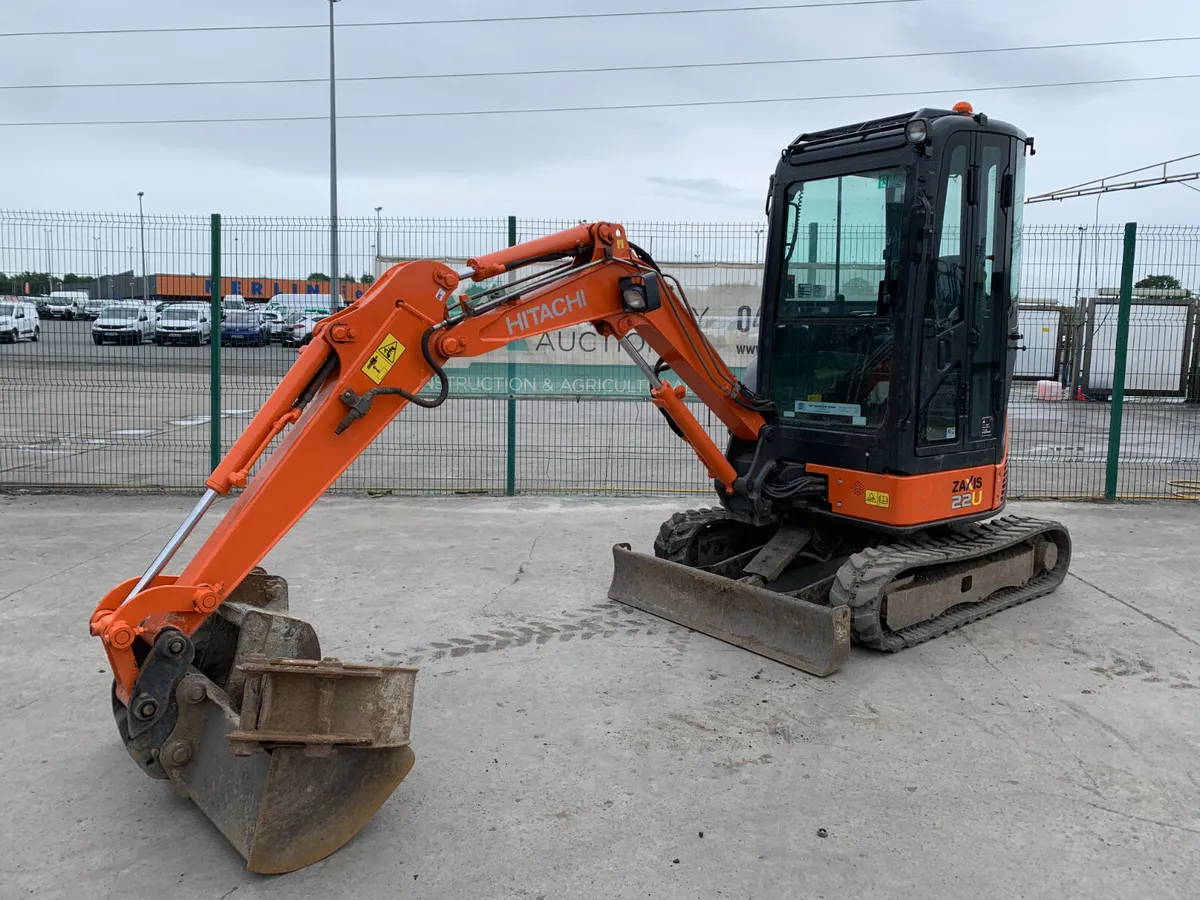 2014 HITACHI ZX22 EXCAVATOR FOR AUCTION - NAAS - Image 1