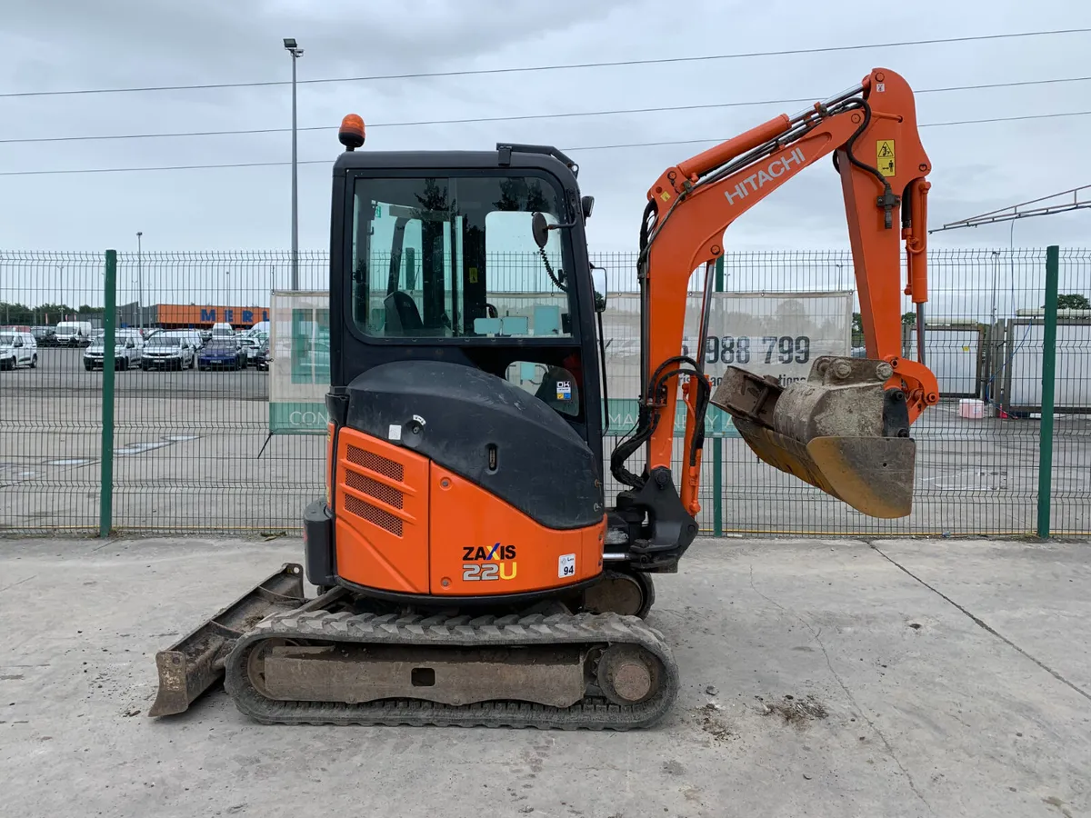 2014 HITACHI ZX22 EXCAVATOR FOR AUCTION - NAAS - Image 4