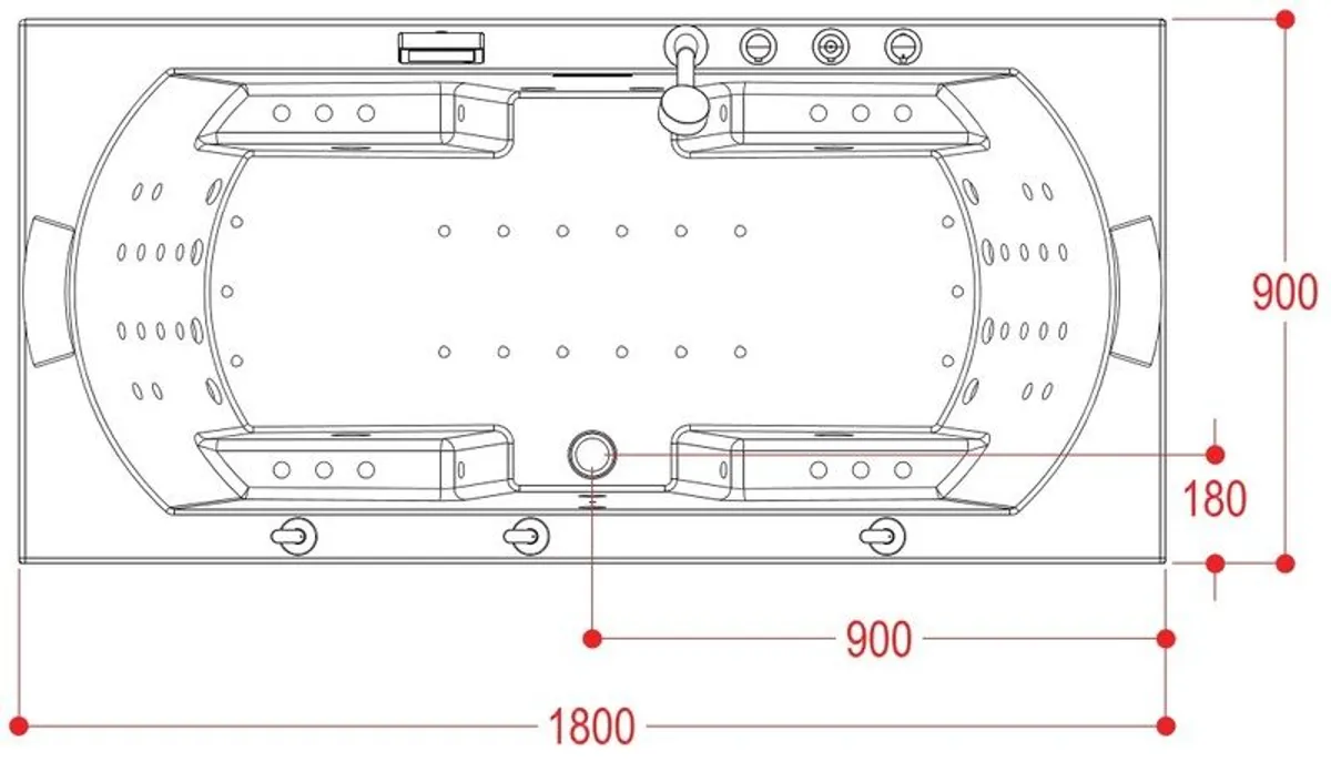 Whirlpool Hydrotherapy Ireland Bath Mistral 0011 - Image 3