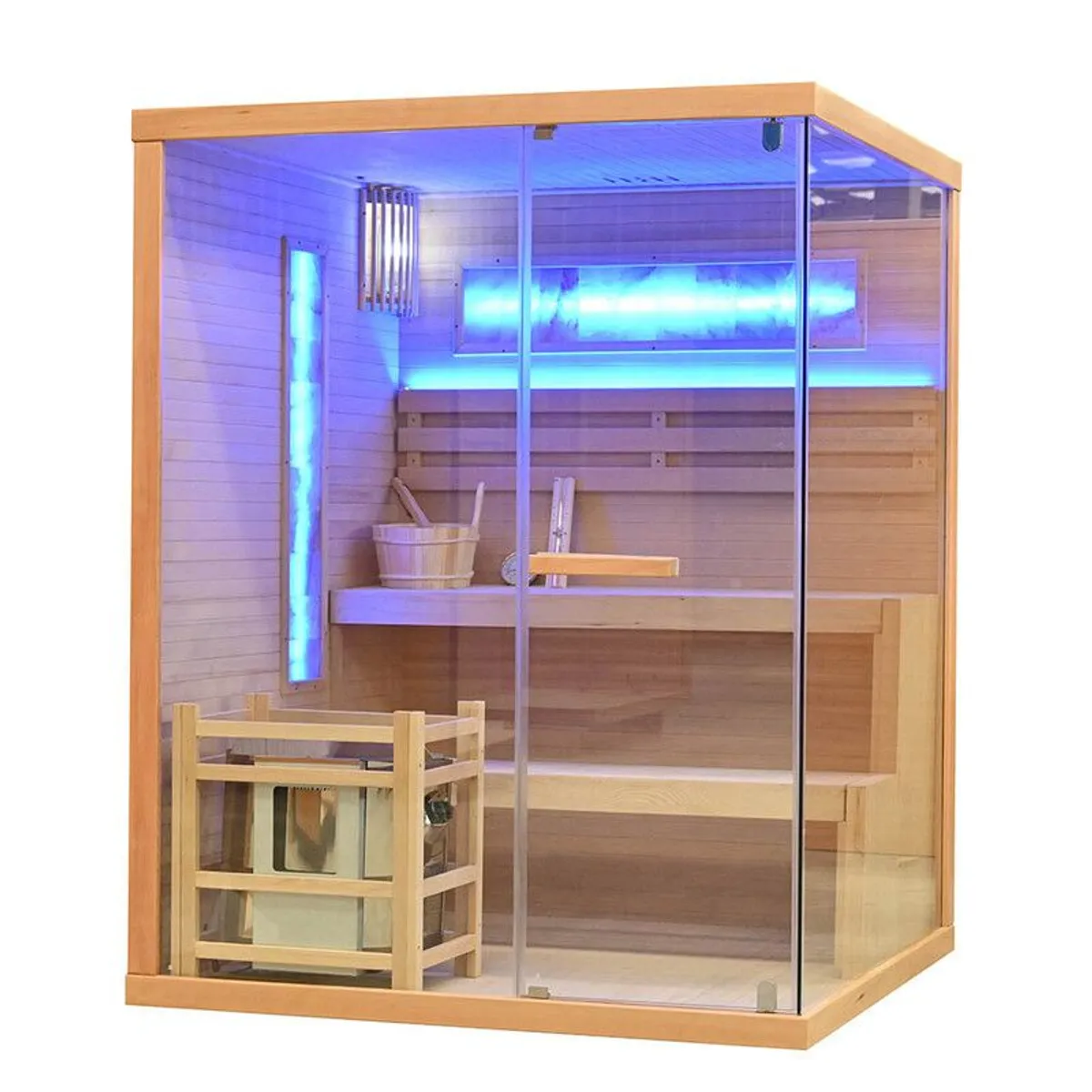 Finnish Sauna Ireland RIVER with Harvia Furnace 1500x1400x1920 mm (6 kW) - Image 1
