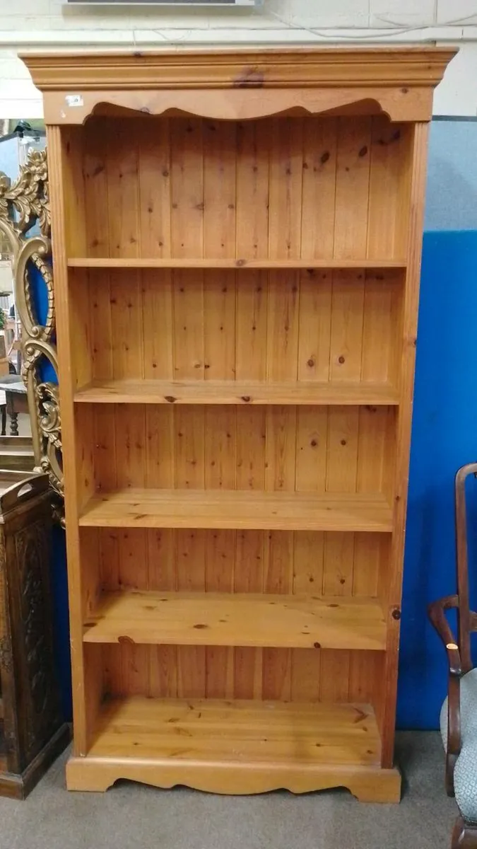 Large Solid Pine Bookcase