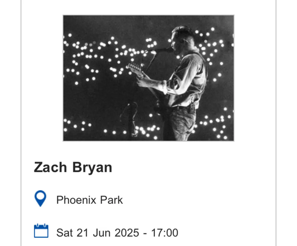 Two tickets for Zack Bryan