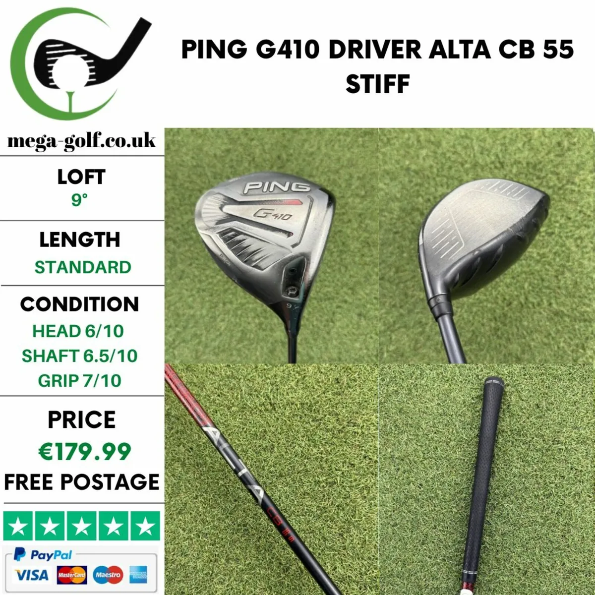 PING G410 DRIVER / 9° / ALTA CB 55 STIFF - Image 1