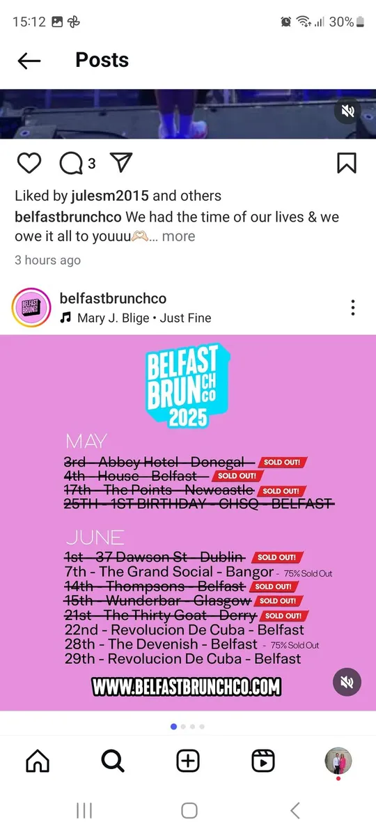 Belfast Brunch -girls day out 14th June. 6 tickets - Image 1