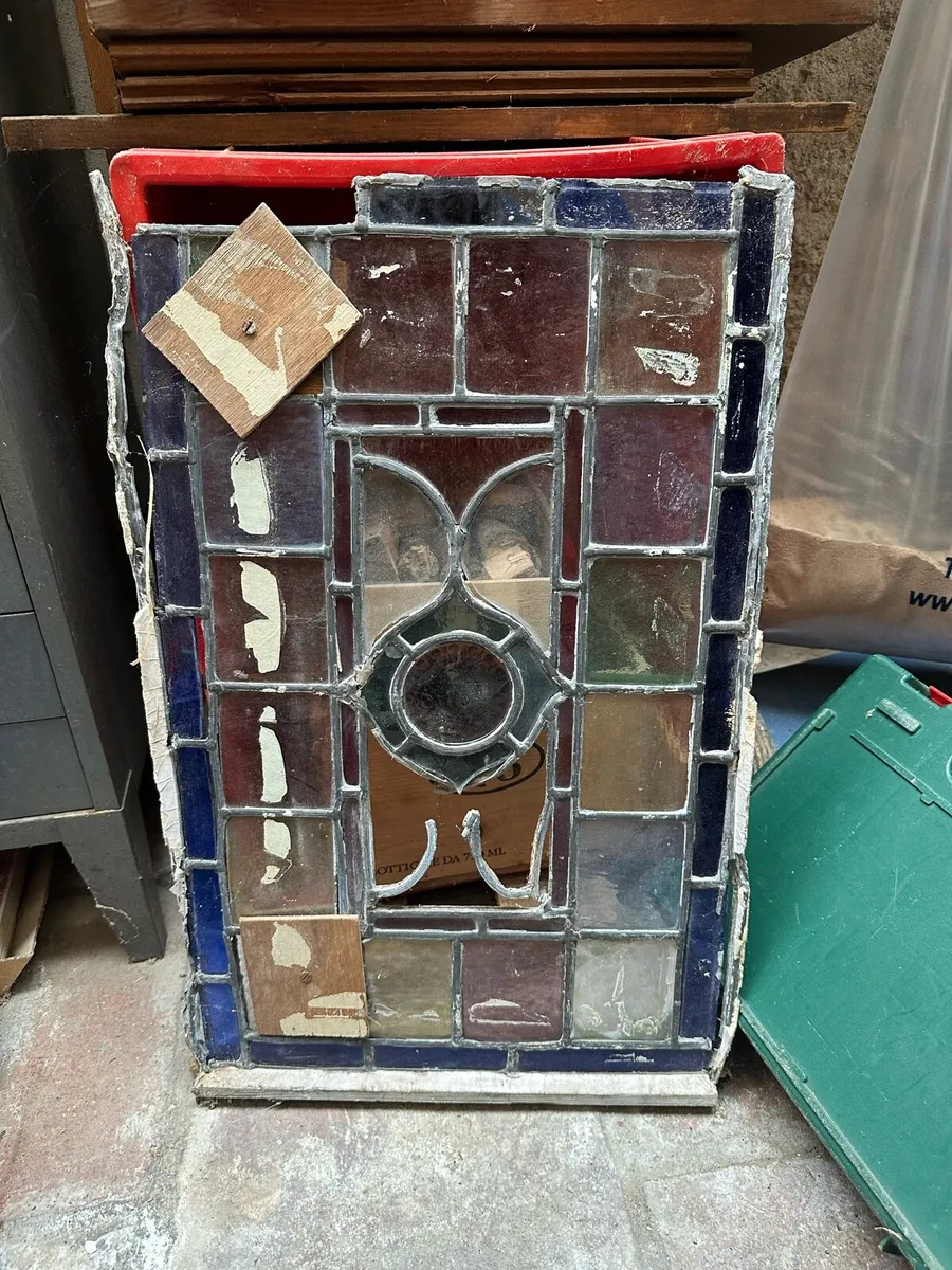 Victorian stain glass panel
