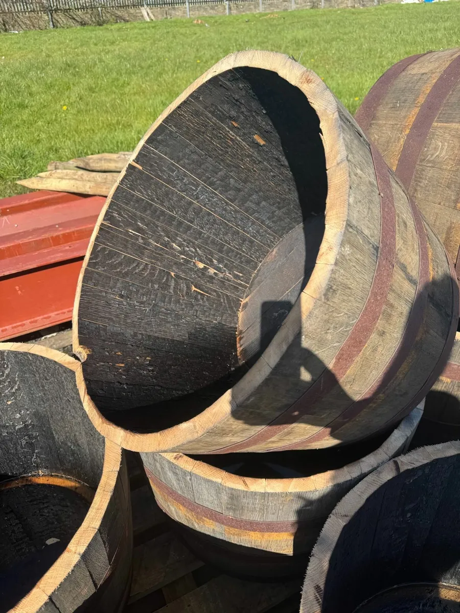 Half whiskey barrels - Image 2