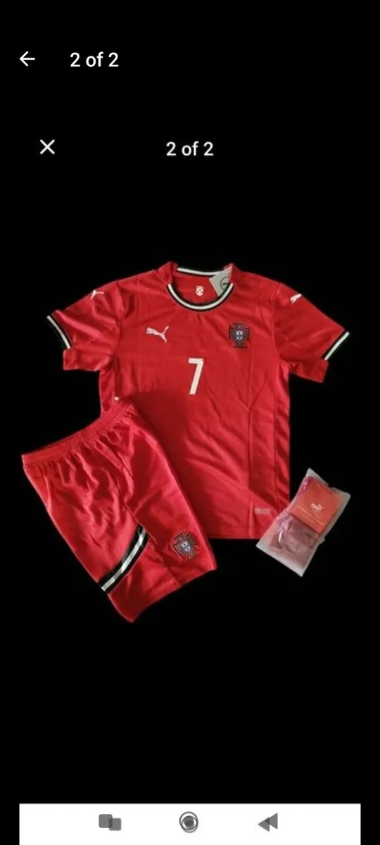 PORTUGAL (RONALDO 7) KIDS FULL KIT ,10/11 . - Image 2