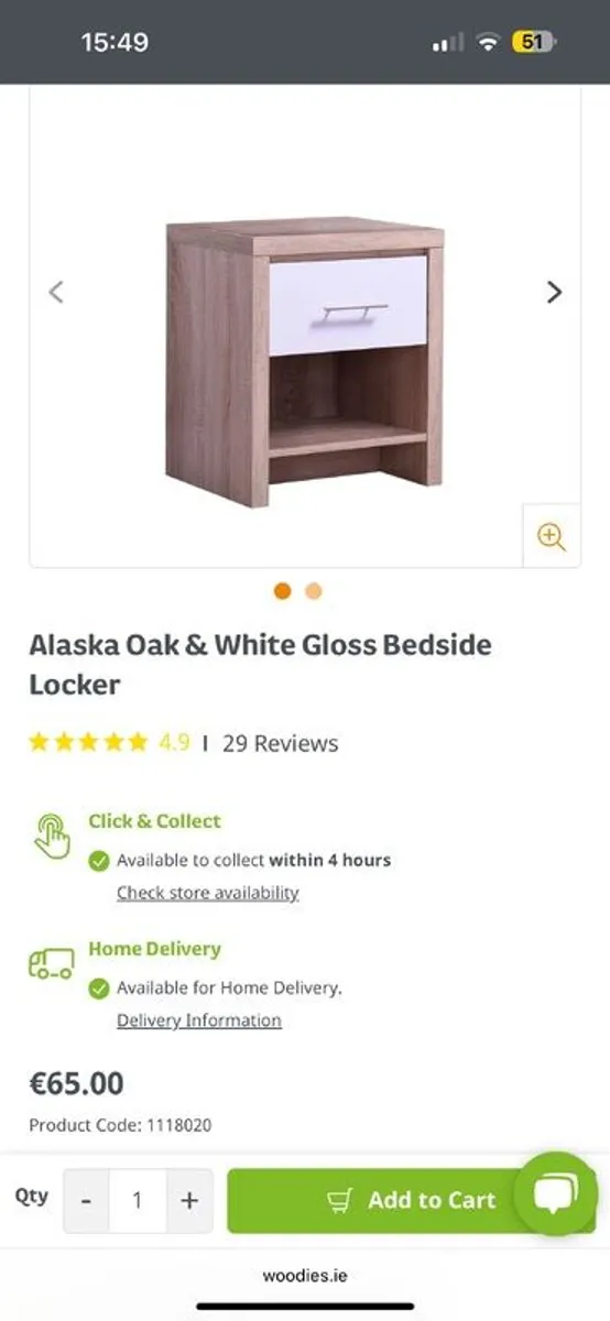 2 Bedside Lockers - Image 3