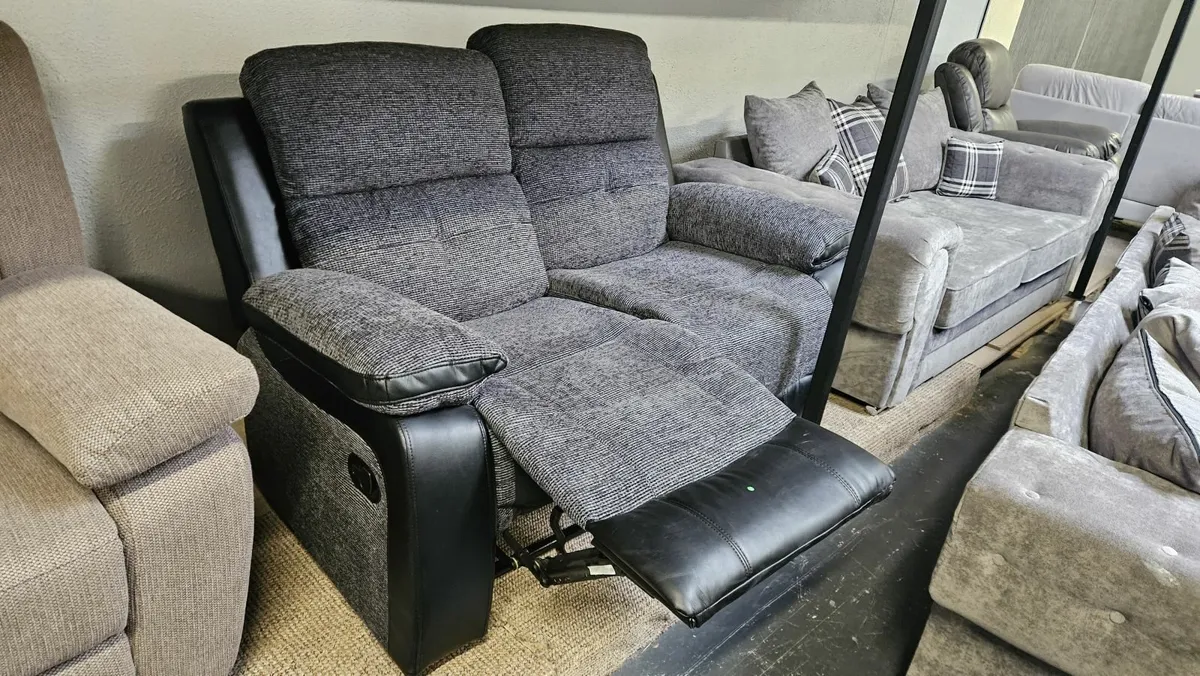 NEW 3+2 grey Lisbon sofs - fully reclining - Image 3