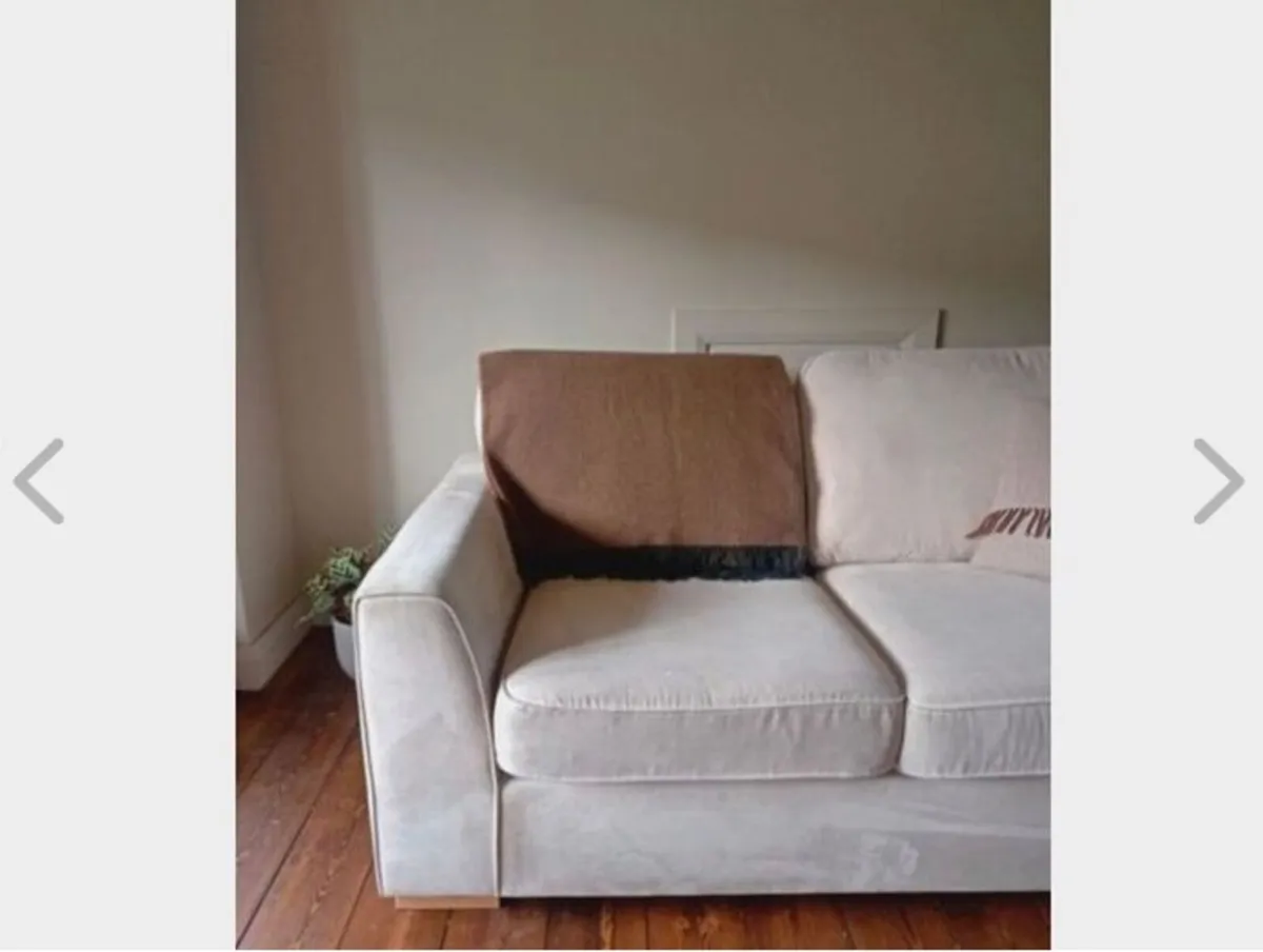 Cream Couch Sofa - Image 1