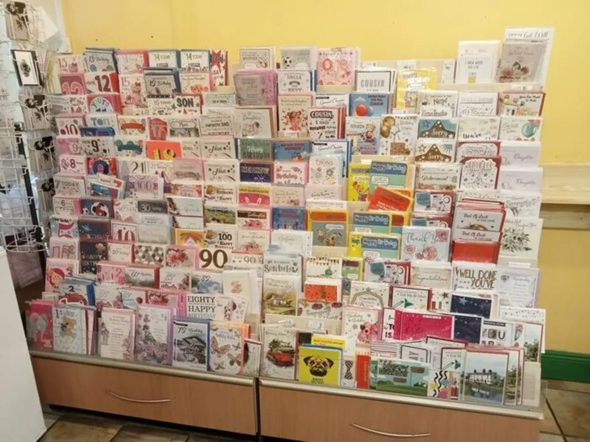 4 x Card Stands plus Greeting 1000 cards (approx) - Image 1