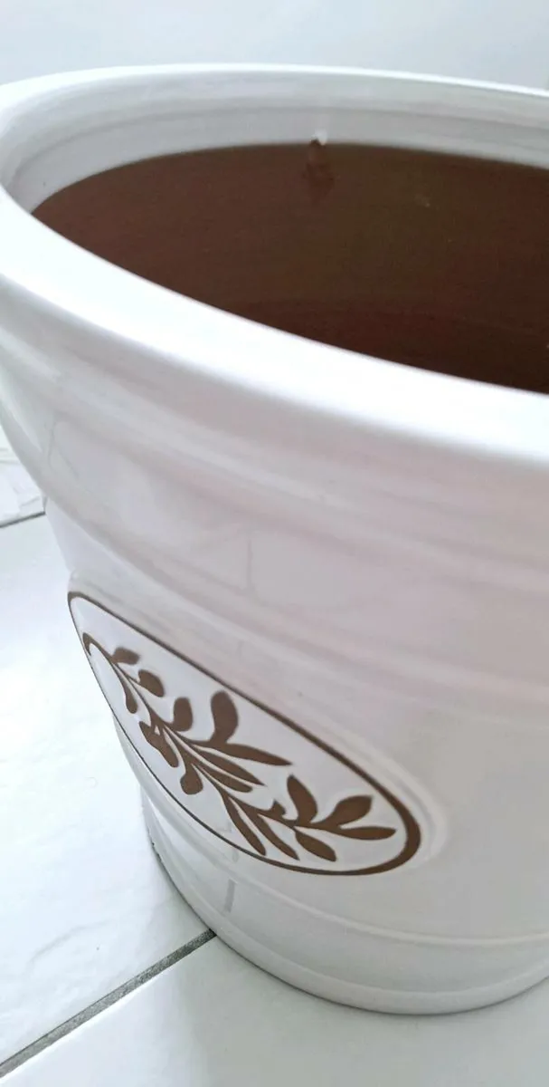 New Ceramic Outdoor Planter White / Large - Image 3