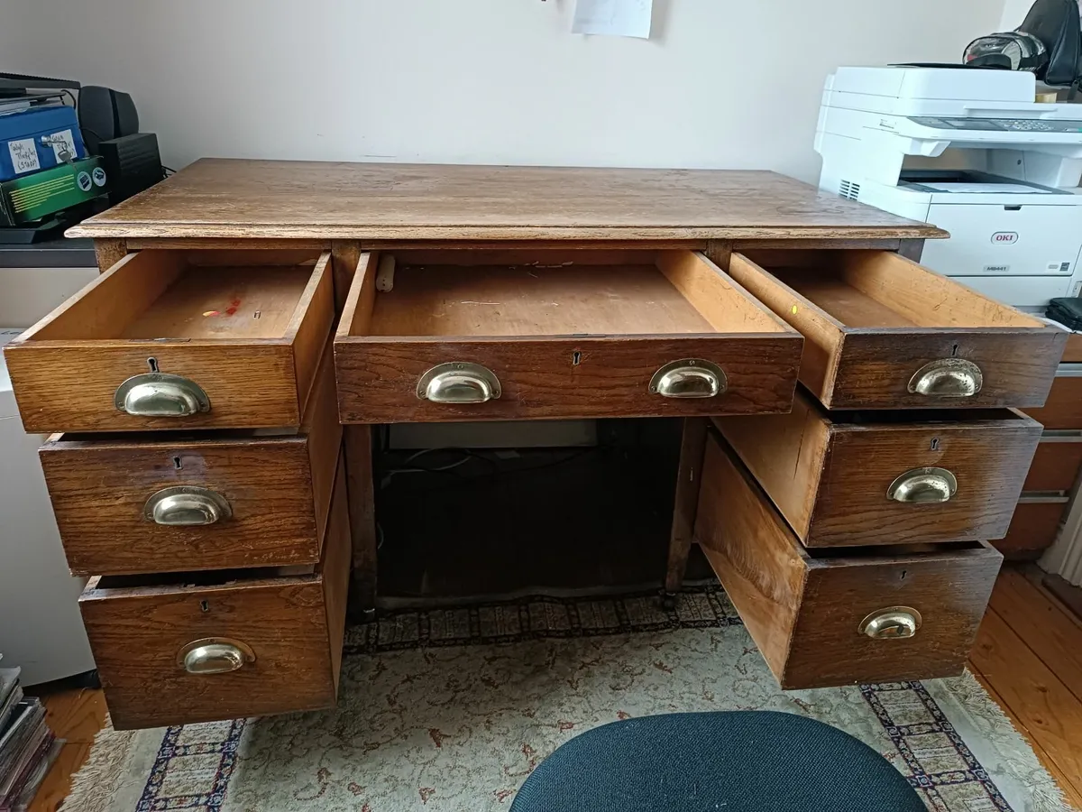 Solid Oak Desk - Image 2