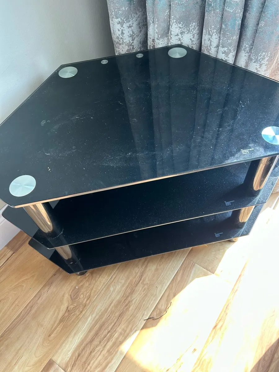 Glass Tv Stand Black - Image 1