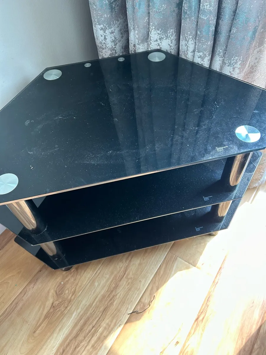 Glass Tv Stand Black - Image 2