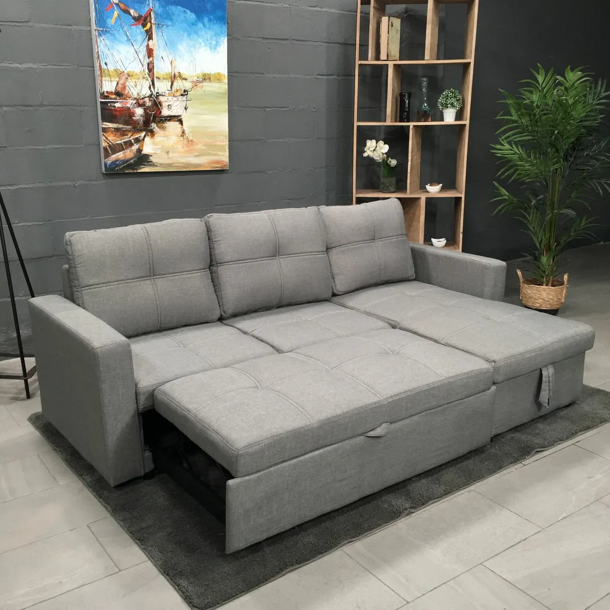 Light grey sofa  with Storage Free delivery - Image 2