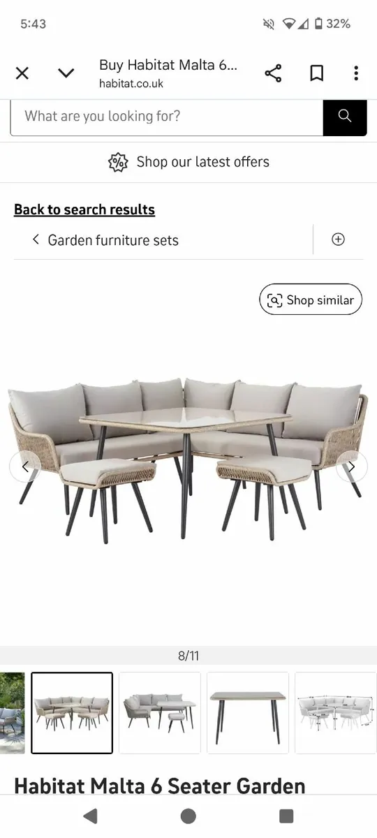 Outdoor Garden Table and Sofa - Image 1