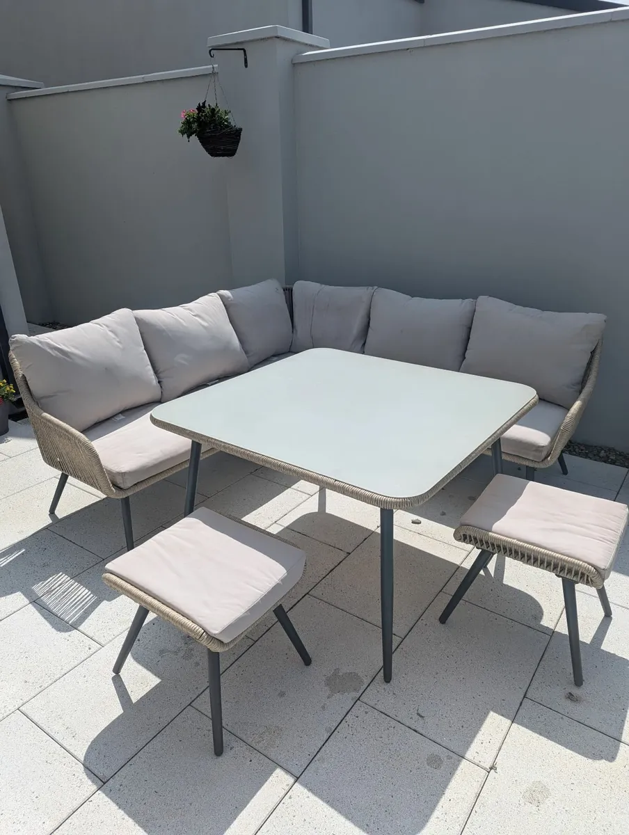 Outdoor Garden Table and Sofa - Image 3