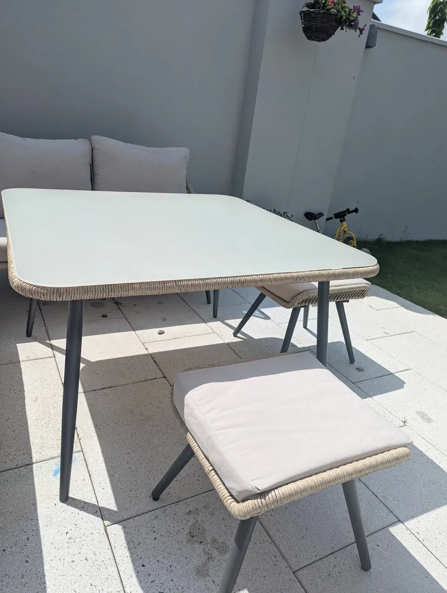 Outdoor Garden Table and Sofa - Image 4
