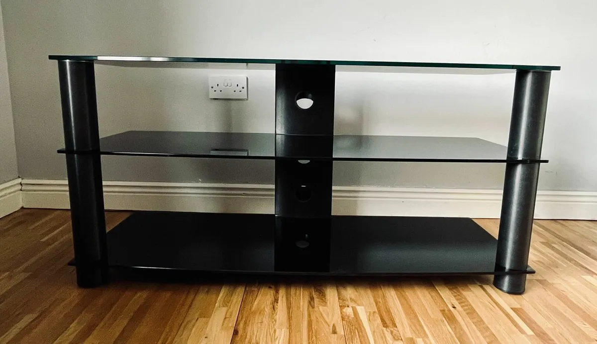 Glass TV Stands, Large and Small - Image 1