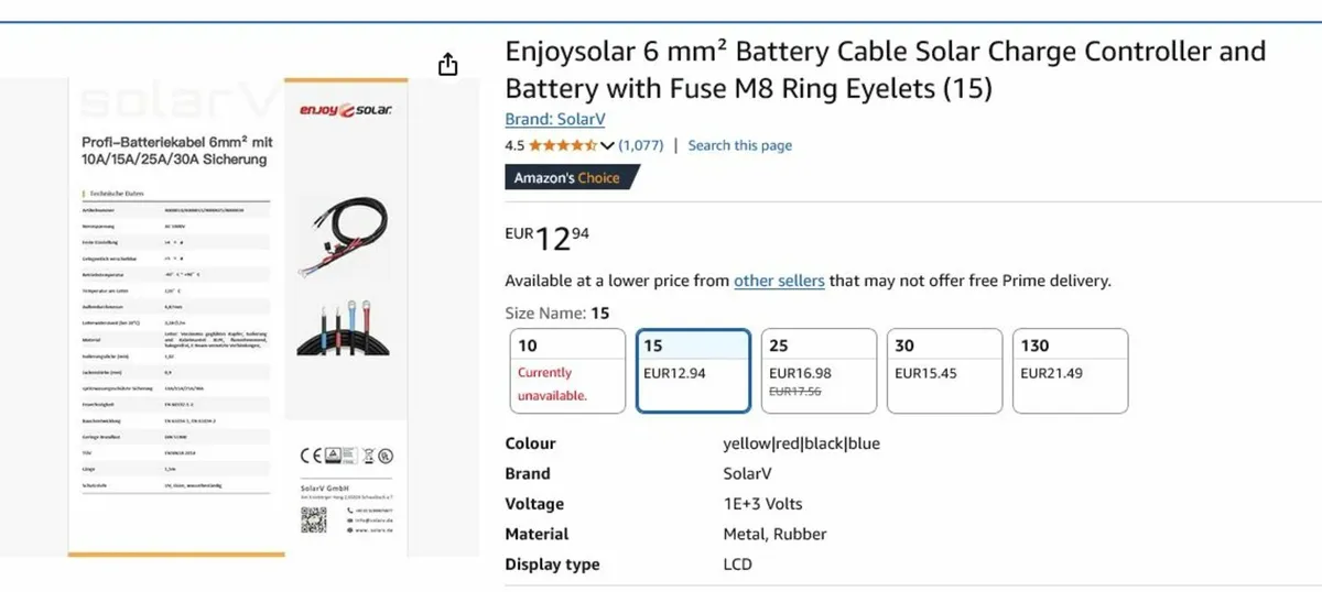 Battery Cable Solar Charge Controller - Image 2