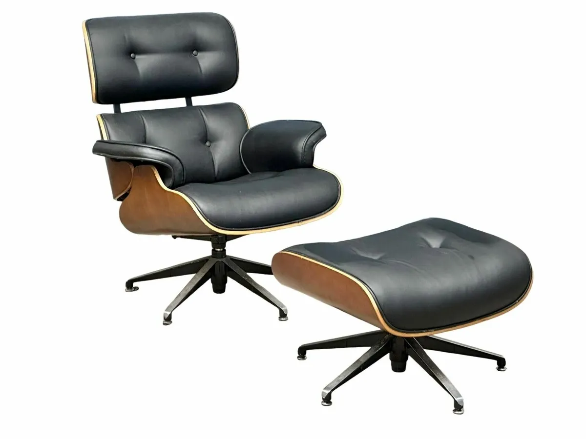 AFTER CHARLES + RAY EAMES LOUNGE CHAIR + OTTOMAN - Image 1