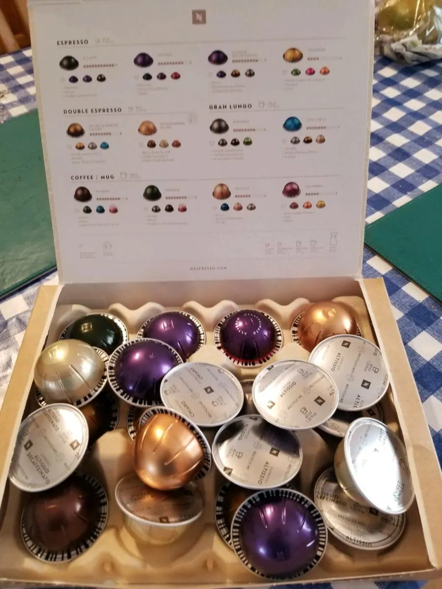 Box of mixed nespresso pods